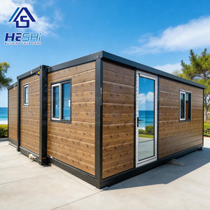 บ้านคอนเทนเนอร์ HeSHi ดีไซน์ไม้ทันสมัย รูปทรงสี่เหลี่ยมผืนผ้า บ้านเคลื่อนที่สำหรับใช้ในวิลล่า - Product Image 1