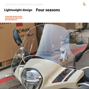<span class=keywords><strong>THOR</strong></span>/Thunder God Qiaoge 125-DF Parabrezza Anteriore in Acrilico Trasparente ad Alta Definizione, Nuovo, Protezione Antipioggia - Product Image 2