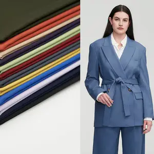 High Quality Heavy Weight TR Twill Fabric Polyester Viscose Fabric For Women's Suit And Trousers