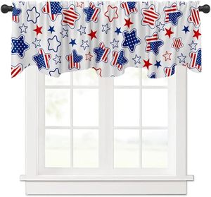 <span class=keywords><strong>Tende</strong></span> e mantovane <span class=keywords><strong>per</strong></span> finestre del 4 luglio, con stelle patriottiche rosse, blu e bianche, <span class=keywords><strong>per</strong></span> cucina, con passante <span class=keywords><strong>per</strong></span> asta - Product Image 5