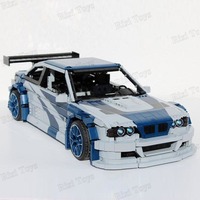 MOC-142015 M3 E46 Most Wanted - Modèle RC Supercar, Véhicules de course, Briques de construction, Jouets pour enfants, Garçons, Cadeaux d'anniversaire, Ensembles de blocs de construction