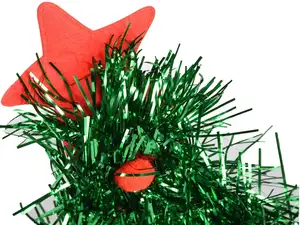 2024 fiesta divertida oropel brillante Santa Claus sombrero de árbol de Navidad
