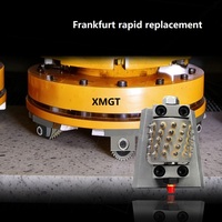 Disque abrasif à marteaux rotatifs multi-rouleaux XMGT Frankfurt 25 mm, dureté moyenne, OEM pour meuleuse d'angle, surface béton et pierre effet litchi