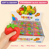 Jouet anti-stress souple et extensible en forme de fraise Southpeak Toy, jouet sensoriel ASMR, 7,5*6,5cm, 98g, MOQ192, vente en gros WS