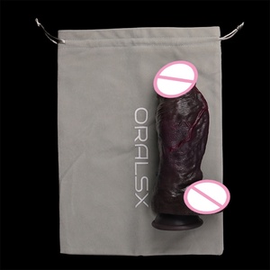 OS-AHJ5015 Black Duke 8.98-inch Thickened Silicone <b>Dildo</b> with Suction Cup for Women Realistic Experience - Product Image 5