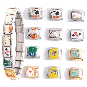 DIY Modular Bracelet Zinc Alloy Charm Links Unisex Jewelry Gift Accessory - Product Image 1