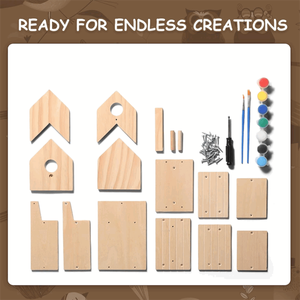 Best verkochte vogelhuisje kinderhoutbewerkingsset DIY houtbewerking bouwprojecten houten vogelhuisje - Product Image 3
