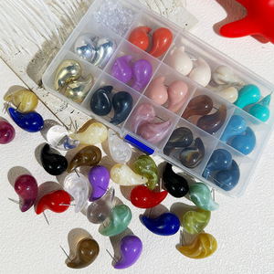 <span class=keywords><strong>Orecchini</strong></span> a Goccia in Resina Acrilica Antitarnish, Nuovi Gioielli in Velluto per Donna, Idea Regalo - Product Image 4