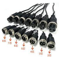 Cable de Adquisición de Datos de Aviación GX16 de 8 Pines, Impermeable, Multicanal, Cable de Señal Analógica para Medición Industrial