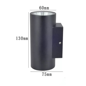 Lampe de jardin LED carrée noire, design cube, style nordique, éclairage haut/bas, extérieur, IP65, pour extérieur/intérieur - Product Image 6