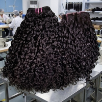 Extensions de cheveux naturels noirs ondulés en gros, mèches de cheveux humains, doux, pointes pleines, sans nœuds, longue durée, pour femmes
