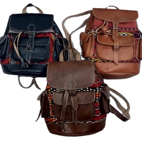 Handmade Vintage Moroccan Style <b>Backpack</b> Durable Genuine Leather - Product Image 1