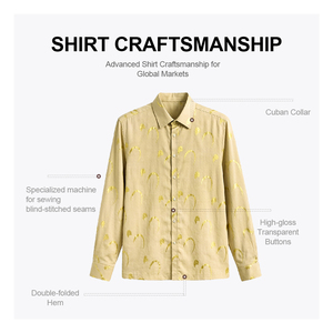 <span class=keywords><strong>Camicie</strong></span> da <span class=keywords><strong>Uomo</strong></span> Chic in <span class=keywords><strong>Velluto</strong></span> Scamosciato Stampato a Maniche Lunghe 140-145cm per Uso Quotidiano e Casual - Product Image 3