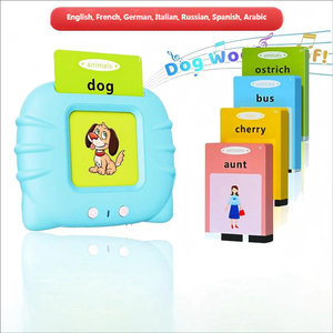 Jouets éducatifs pour enfants, machine à flashcards d'apprentissage de l'<span class=keywords><strong>anglais</strong></span> pour enfants, machine d'apprentissage précoce en forme de chat avec audio, 3-6 ans - Product Image 4