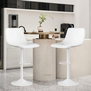 Tabouret de bar haut naturellement simple, structure métallique, construction durable, mobilier contemporain moderne pour bar à domicile et usage commercial - Product Image 6