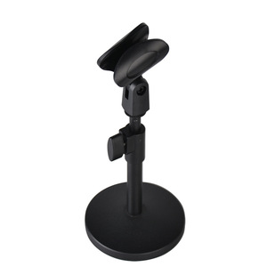 Soporte de Micrófono de Escritorio de Metal Resistente con Altura Ajustable, <span class=keywords><strong>Base</strong></span> Redonda con Peso, Universal para <span class=keywords><strong>Podcast</strong></span>, Transmisión y Grabación - Product Image 4