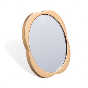 Creative New Design Embossed Logo Metal Single Side Portable Handheld Makeup <b>Mirror</b> - Product Image 5
