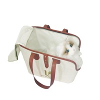 Sac fourre-tout classique en coton haut de gamme pour animaux de compagnie, portable, grande capacité, multifonctionnel, avec motif uni