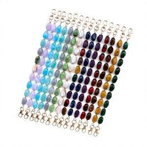 Deepeel BB117 Catena per Borse con Perline in Pietra Ovale da 31,5 cm, Cinghie di Ricambio in Acrilico per Borse a Mano, Borse a <span class=keywords><strong>Tracolla</strong></span> e Tote - Product Image 1