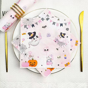 Servilletas <span class=keywords><strong>de</strong></span> Fantasma Rosa <span class=keywords><strong>de</strong></span> Halloween con Diseño <span class=keywords><strong>de</strong></span> <span class=keywords><strong>Sombrero</strong></span> <span class=keywords><strong>de</strong></span> <span class=keywords><strong>Bruja</strong></span>, 20 Piezas, <span class=keywords><strong>de</strong></span> Pulpa <span class=keywords><strong>de</strong></span> Madera Virgen, Desechables, para Fiestas Infantiles, Decoración <span class=keywords><strong>de</strong></span> Mesa - Product Image 1