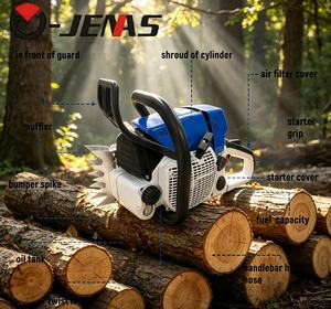 Tronçonneuse robuste 660 avec guide-chaîne de 25 pouces et moteur à essence 2 temps OEM pour le travail de coupe du bois - Product Image 1