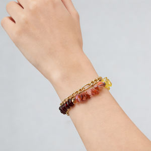 กำไลข้อมือสแตนเลสประดับด้วยหินธรรมชาติ 12 ราศี ปรับแต่งได้  เครื่องประดับโหราศาสตร์สำหรับร้านขายของขวัญ สั่งซื้อจำนวนมาก - Product Image 1