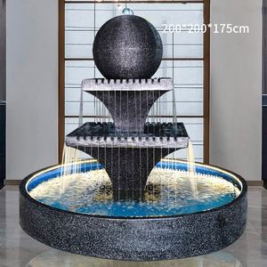 2024 New Style 3-Tier Poly resin und Fiberglas Wasser brunnen LED-integrierte Outdoor-Garten-Funktion für Hinterhof oder Deck - Product Image 2