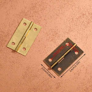 Charnière de boîte cadeau en fer simple, industrielle, petite, durable, installation sur toute la surface, 34x22mm-1,5 pouces, angle d'ouverture de 180 degrés - Product Image 3