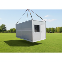 Maison Conteneur Pliante – Assemblage Rapide, Maison Modulaire Préfabriquée Extensible, Structure en Acier Pliable pour Construction et Camps d'Hébergement