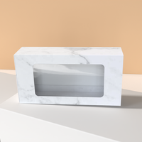Boîte en PVC pour cils cosmétiques en papier d'impression personnalisée avec fenêtre transparente Boîte de papier d'emballage pour cils cosmétiques