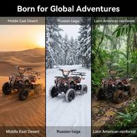 Quad électrique tout-terrain HUATAILE TC-ATV-01 à chenilles pour neige, 36V, cadre en fer, batterie au plomb-acide, pneus haute adhérence pour la plage – Vente directe usine