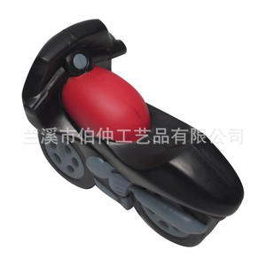 Jouet moto en plastique en forme de dessin animé, noir, souple, jouet promotionnel pour enfants - Product Image 3