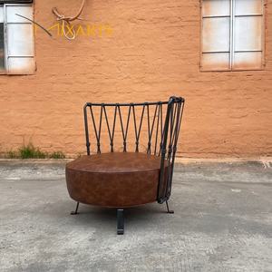 Poltrona di Design Europeo, Divano Contemporaneo per Soggiorno, Sedia Unica per il Tempo Libero, Telaio <span class=keywords><strong>in</strong></span> Acciaio Inox, Poltrona da Esterno <span class=keywords><strong>in</strong></span> Tessuto PU per Hotel - Product Image 5