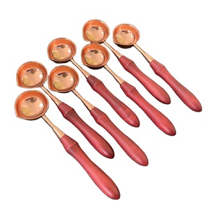 Di tenuta Cera di Rame di Fusione Cera di Fusione Cucchiaio con Manico In Legno - Product Image 5