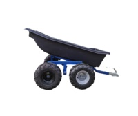Remorque de ferme ATV Voiture forestière Camion remorquage à l'arrière de l'assemblage tout-terrain Transpotaion extérieur robuste Remorque à benne basculante ATV