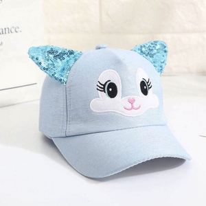 Wholesale Custom Embroidery 5 Panel Cute <b>pink</b> Baby Boys Girls Kids Baseball Cap With Ears - Product Image 6