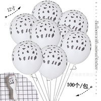Ballons ronds en latex à motifs d'animaux de dessin animé pour fête d'anniversaire d'enfants, motifs de pattes de chien, léopard, vache