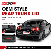 Coffre arrière en fibre de carbone sèche style OEM pour Nissan GT-R R35 2007-2025