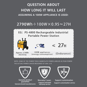 תחנת כוח ניידת יעילה נוחה תעשייתית 3500w פלט רציף מתאים לבניית מנהרות כביש וגשר - Product Image 5