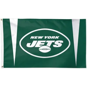 NFL Flag 48H Promosi Pengiriman Cepat Bendera New York Jets Kustom 3x5ft 100% Poliester Digunakan Dalam Super Bowl Kustom Bendera New York Jets