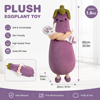 Bantal Peluk Terong Panjang Lucu Isi Kapas PP, Bantal Tubuh Isi Lembut Bentuk Sayuran, Alat Bantu Tidur Nyaman untuk Anak Perempuan