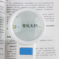 FUKAI 10X Handheld LED Illuminated Magnifying Glass Green Glass Lens 90mm Diameter ABS Plastic Case CE Rohs Certified 1-Year