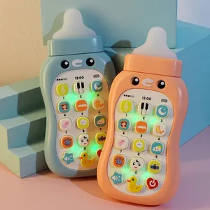 Giocattolo della bottiglia musicale del telefono cellulare di educazione intelligente, bottiglia di simulazione del ciuccio di nible del bambino