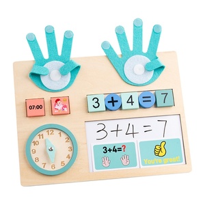 New Montessori Đồ chơi giáo dục bằng gỗ đồng hồ ngón tay đếm Đồ chơi giáo dục toán học hỗ trợ giảng dạy Toán học đồ chơi học tập - Product Image 5