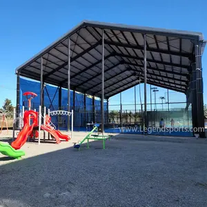 Proveedor de oro, cancha de tenis de Pádel interior al aire libre personalizada con techo