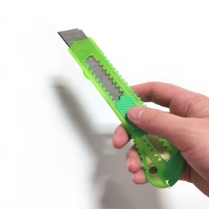 Translucent Color Portable Stationery Knife <b>Plastic</b> Handle <b>Sliding</b> Retractable Pocket Cutting <b>Plastic</b> Utility Knife - Product Image 4