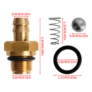 Acoplamiento de conexión rápida de cobre de 3/8 pulgadas para adaptador de manguera de alta presión para lavado de autos con bola de resorte y sello de anillo en O - Product Image 1