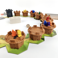Accessoires de jeu de société, ensemble de jetons 3D Wondering Towers, 9 marrons et 1 noir, ensemble complet pour un plaisir de jeu amélioré