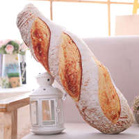 Coussins en peluche 3D en forme de pain au beurre et de pains variés