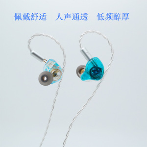 หูฟังไดนามิกไดร์เวอร์แบบใส่ในหู สายถอดได้ขนาด 0.78 มม. ระบบมอนิเตอร์ HiFi พร้อมดีไซน์สีฟ้าโปร่งใสสำหรับการสตรีมเสียง - Product Image 4